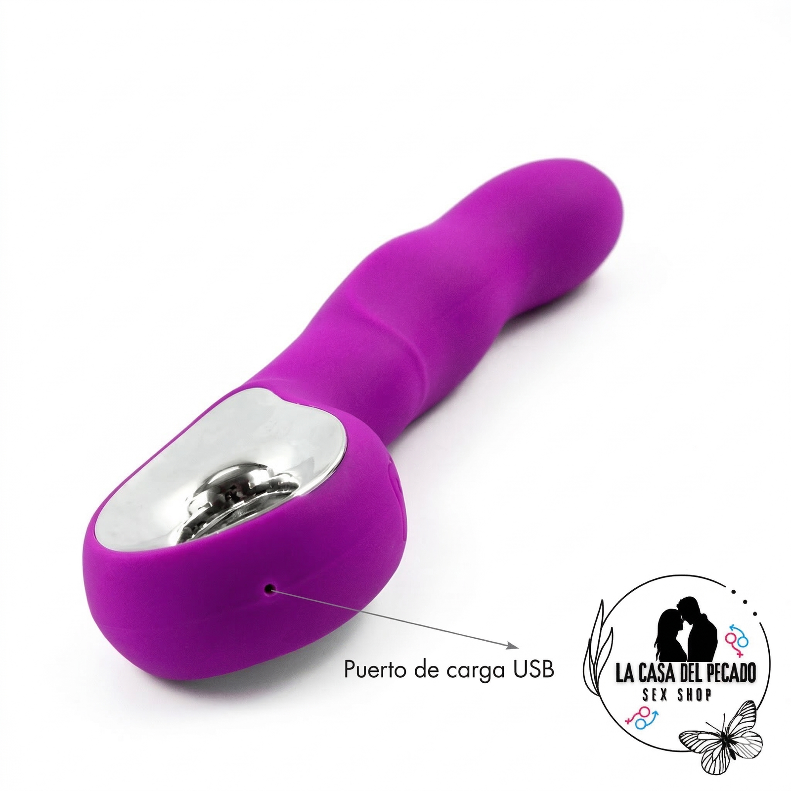 Vibrador Anna Recargable Usb 10 Velocidades Silicona Morado - Image 2
